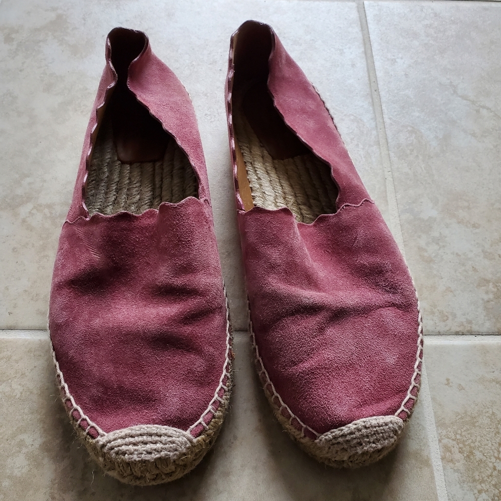 Chloé Lauren Suade Espadrilles,  Size 7.5